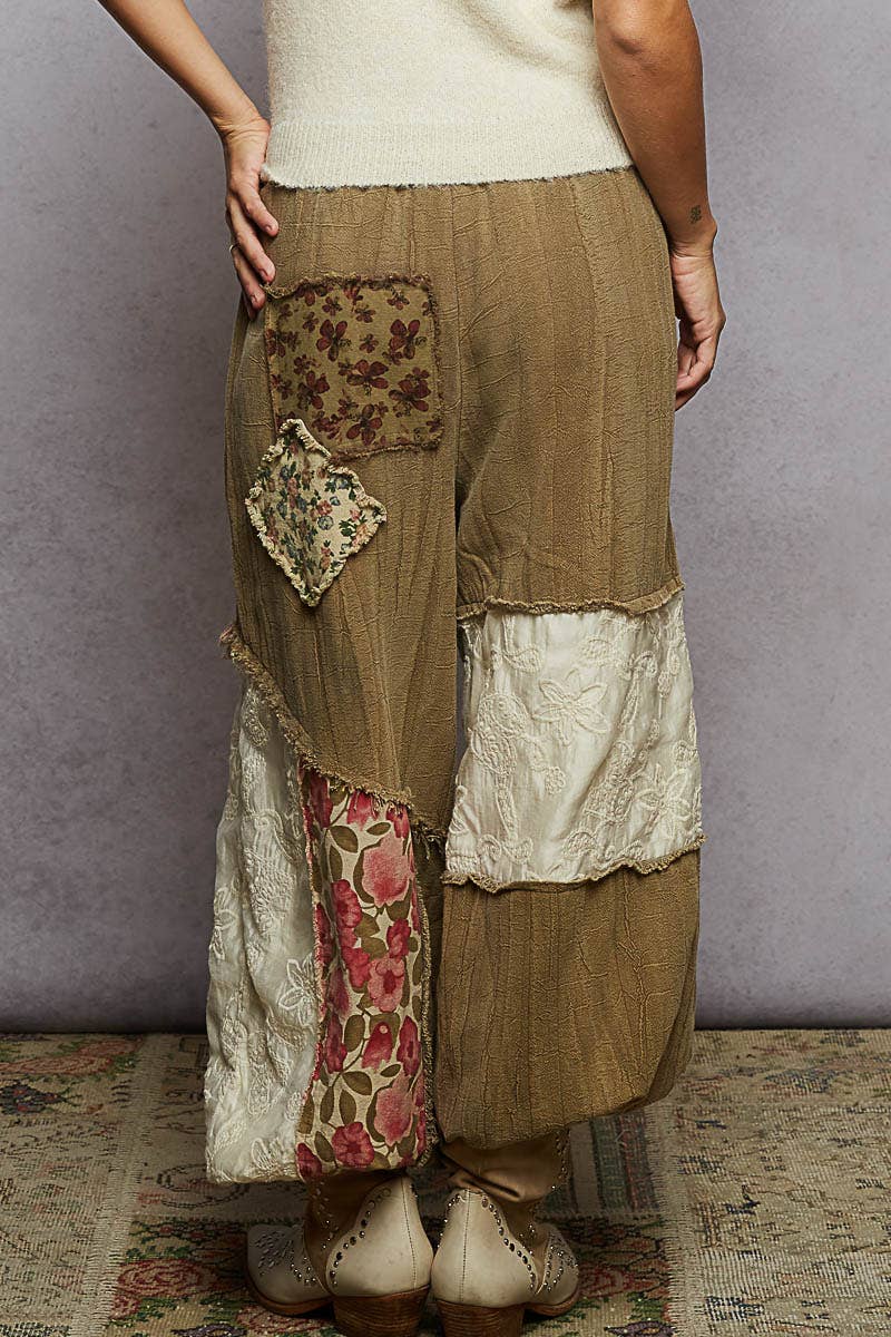 Charlotte Woven Patchwork Pants