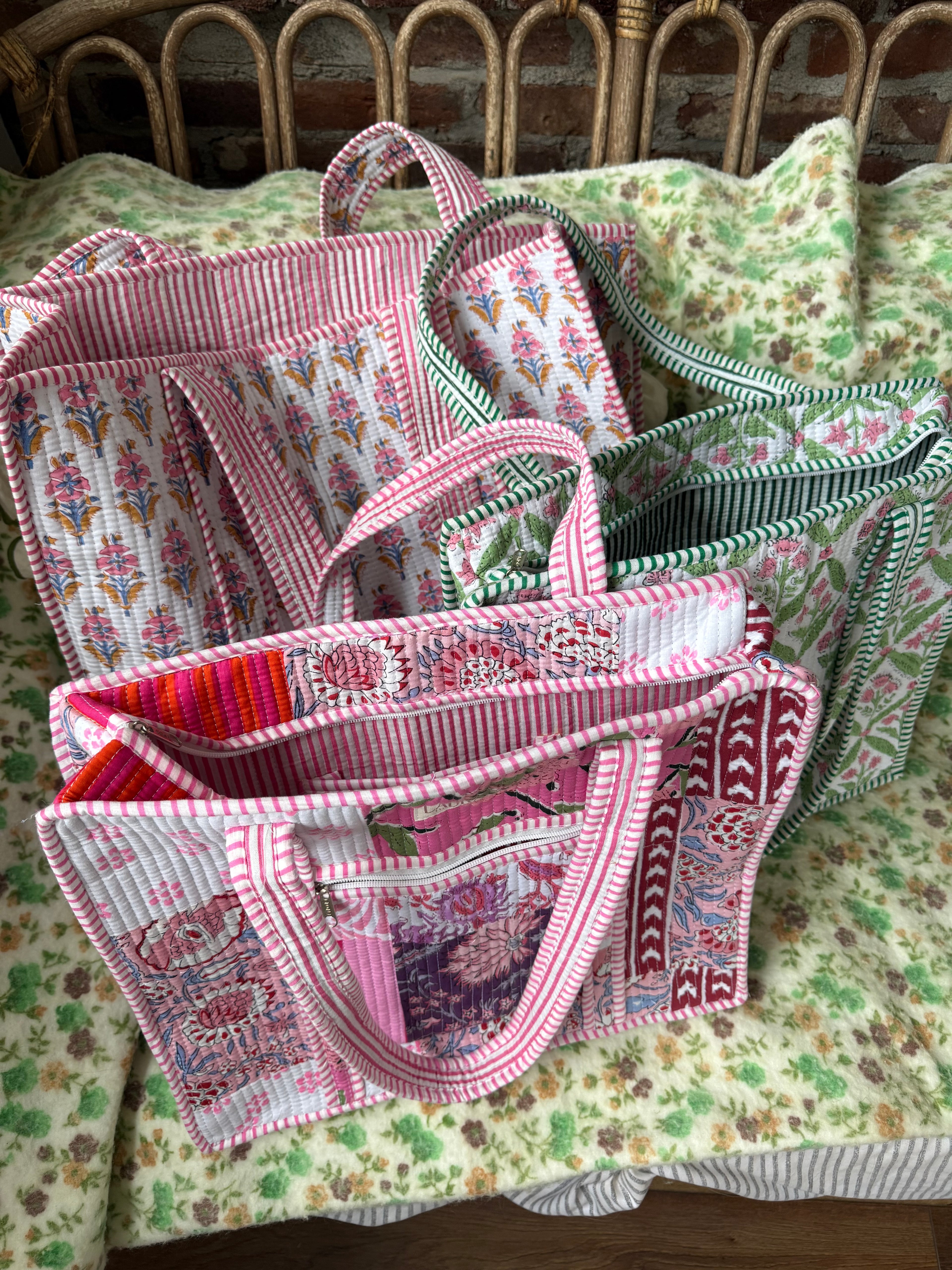 Rosie Patchwork Quilted Tote Bag