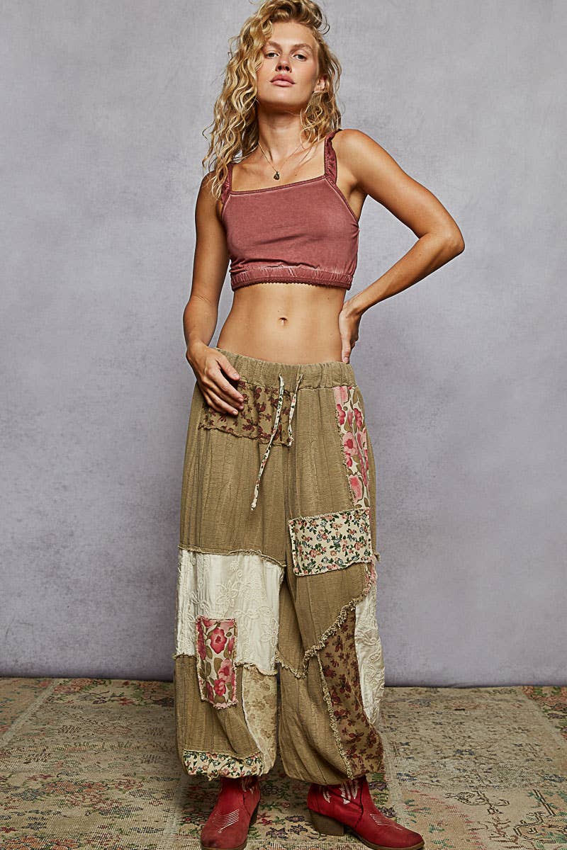 Charlotte Woven Patchwork Pants