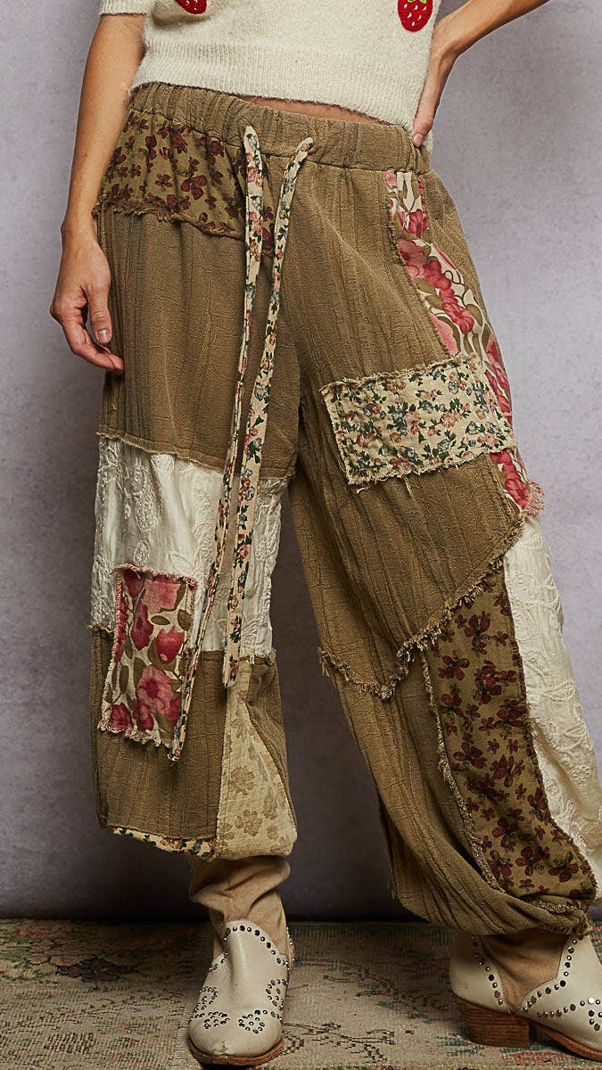 Charlotte Woven Patchwork Pants