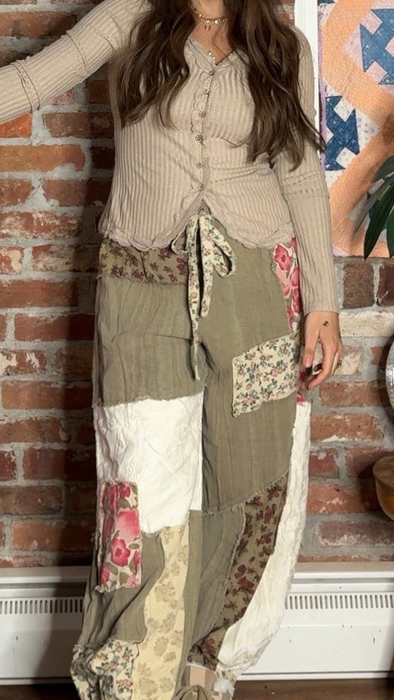 Charlotte Woven Patchwork Pants