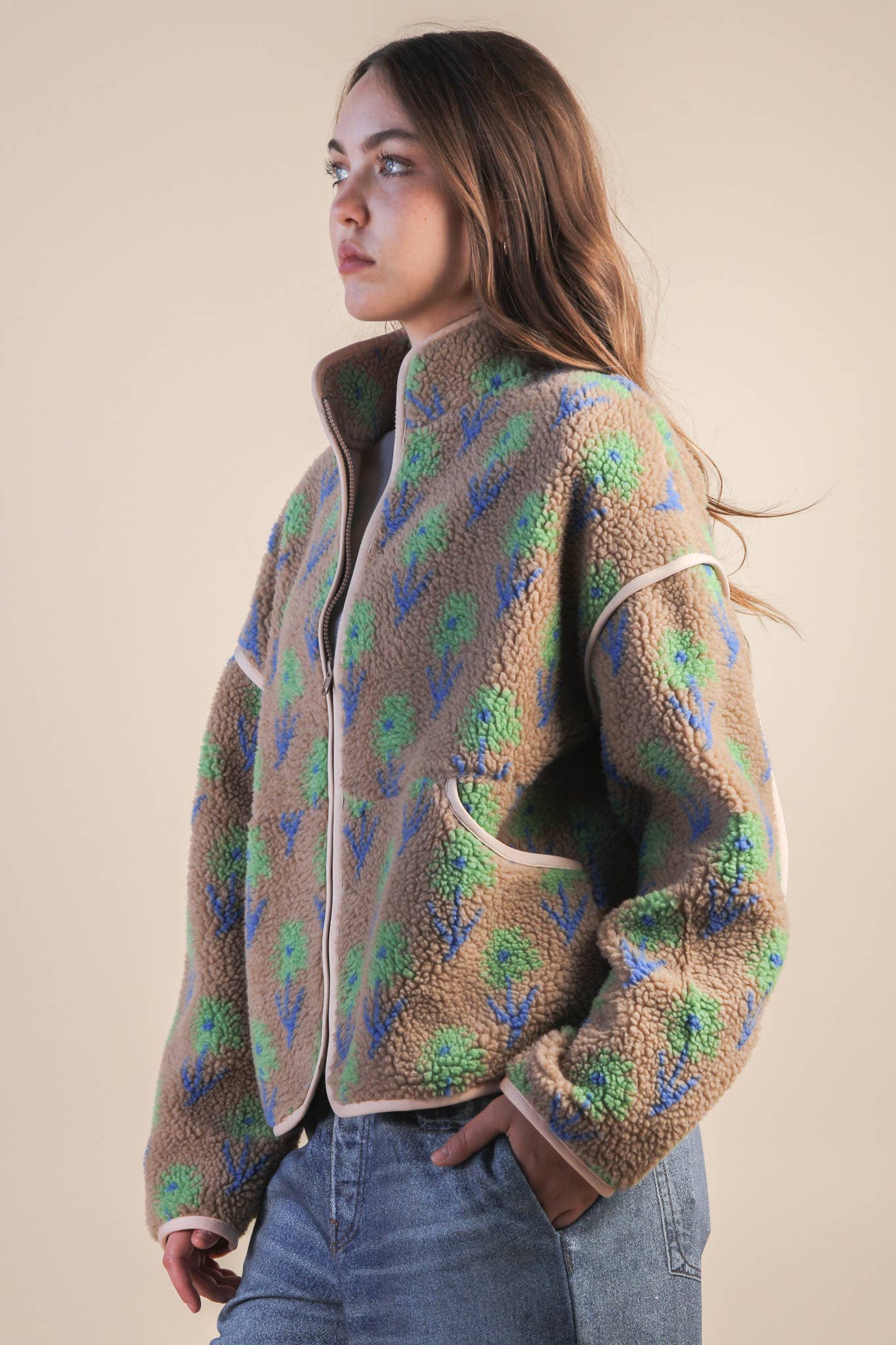 Sweet Caroline Oversized Flower Sherpa