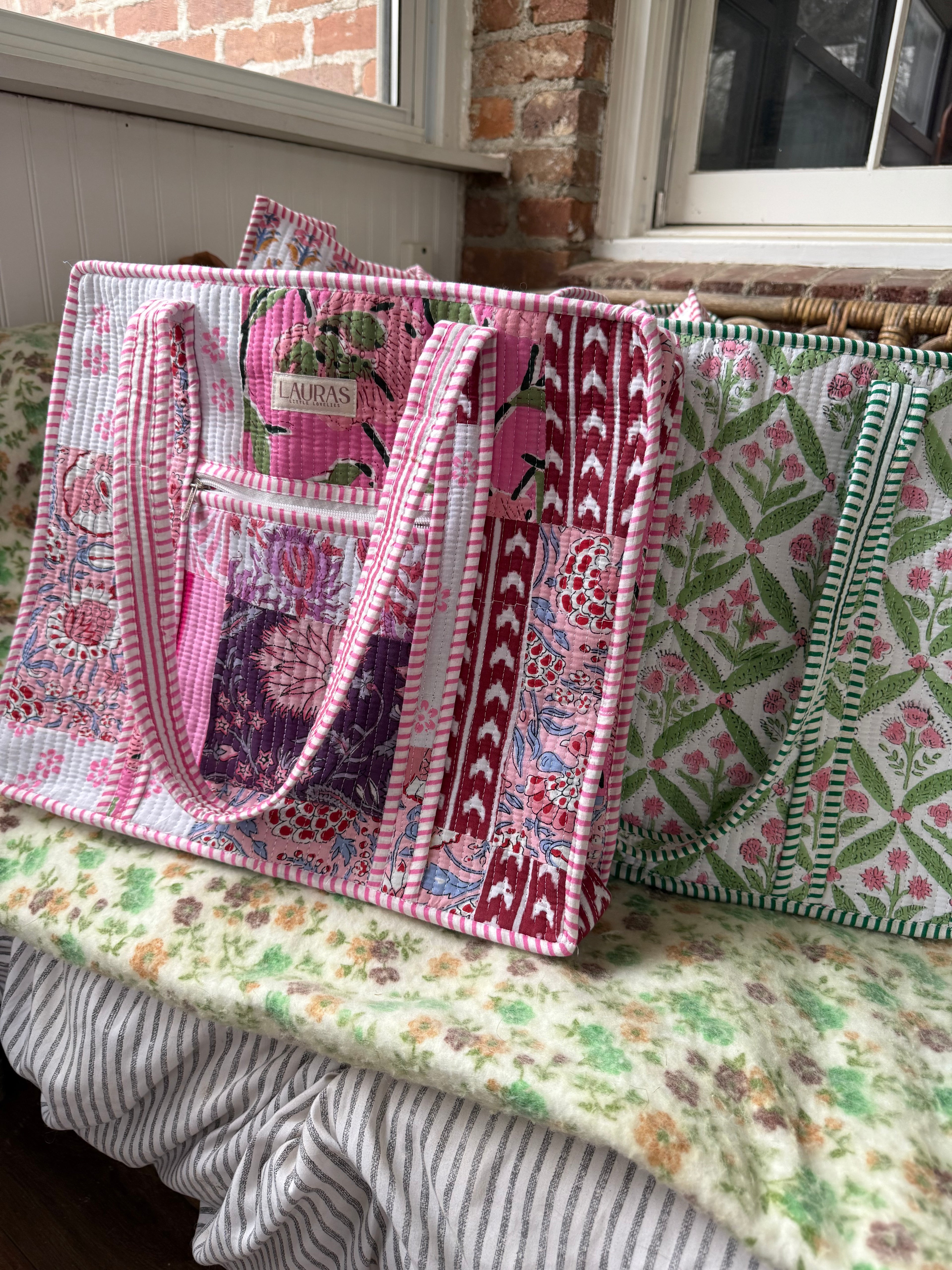 Rosie Patchwork Quilted Tote Bag
