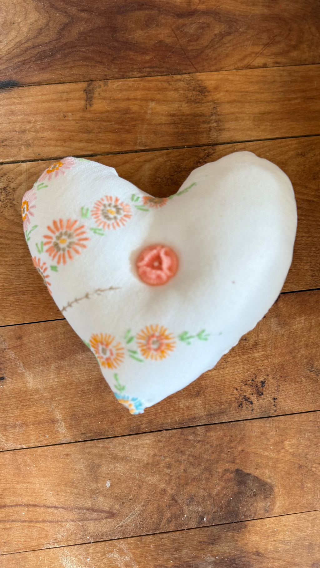 Orange Floral Love Puff