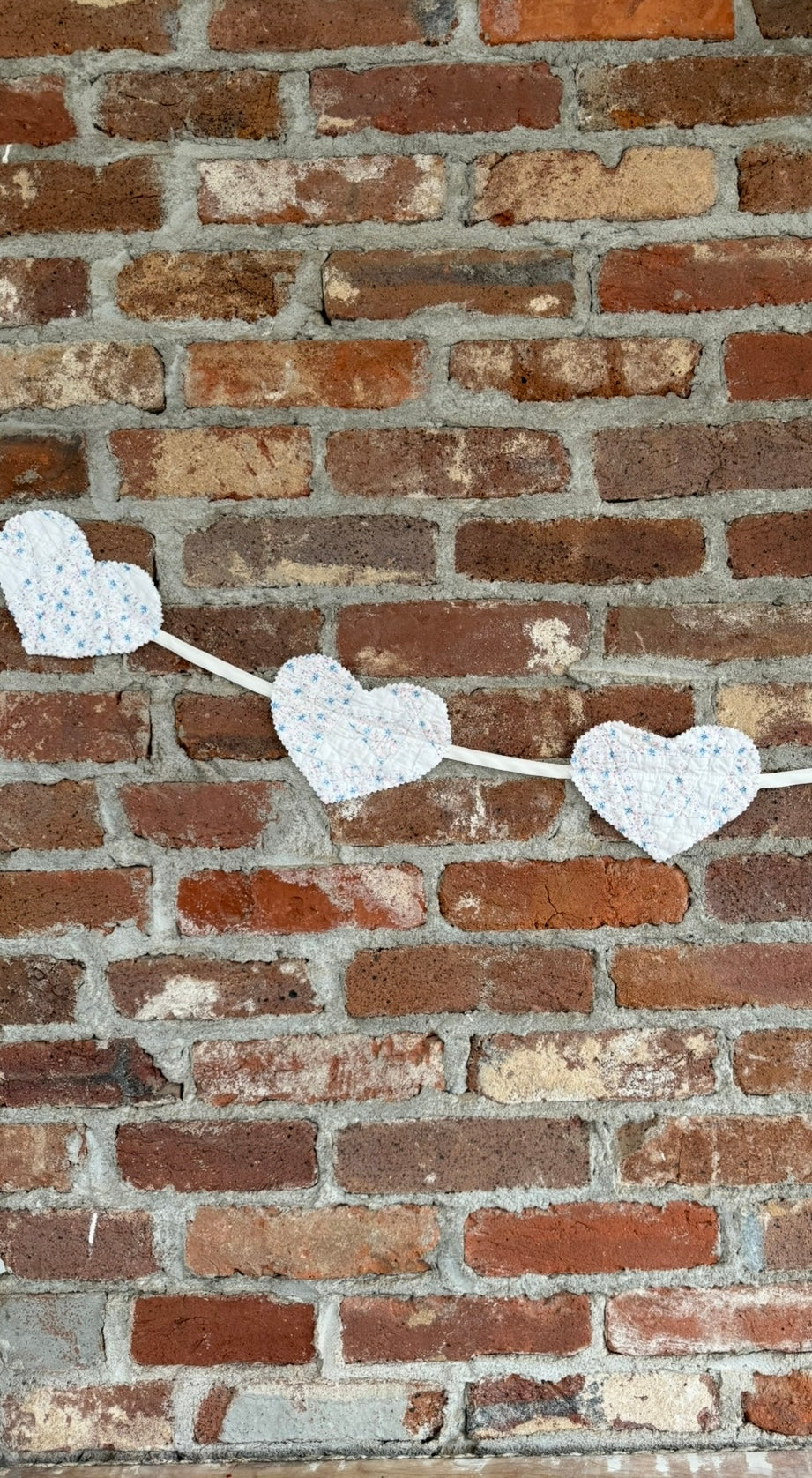 Daphne Pink & Blue Floral Heart Banner