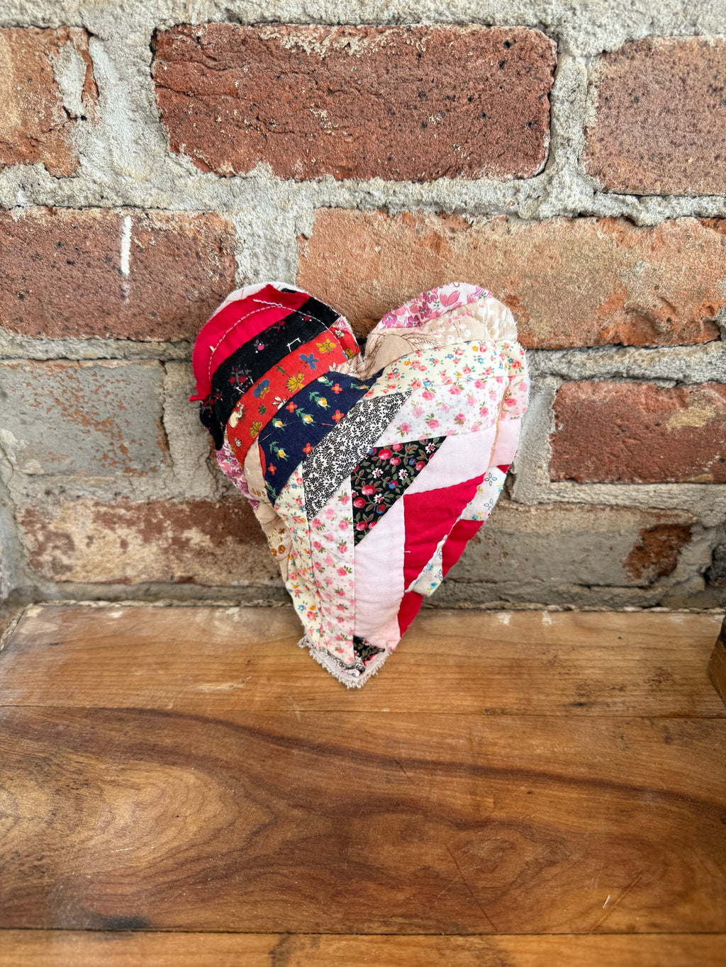 Red Quilted Love Puff