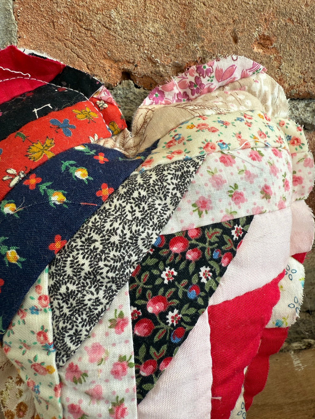 Red Quilted Love Puff
