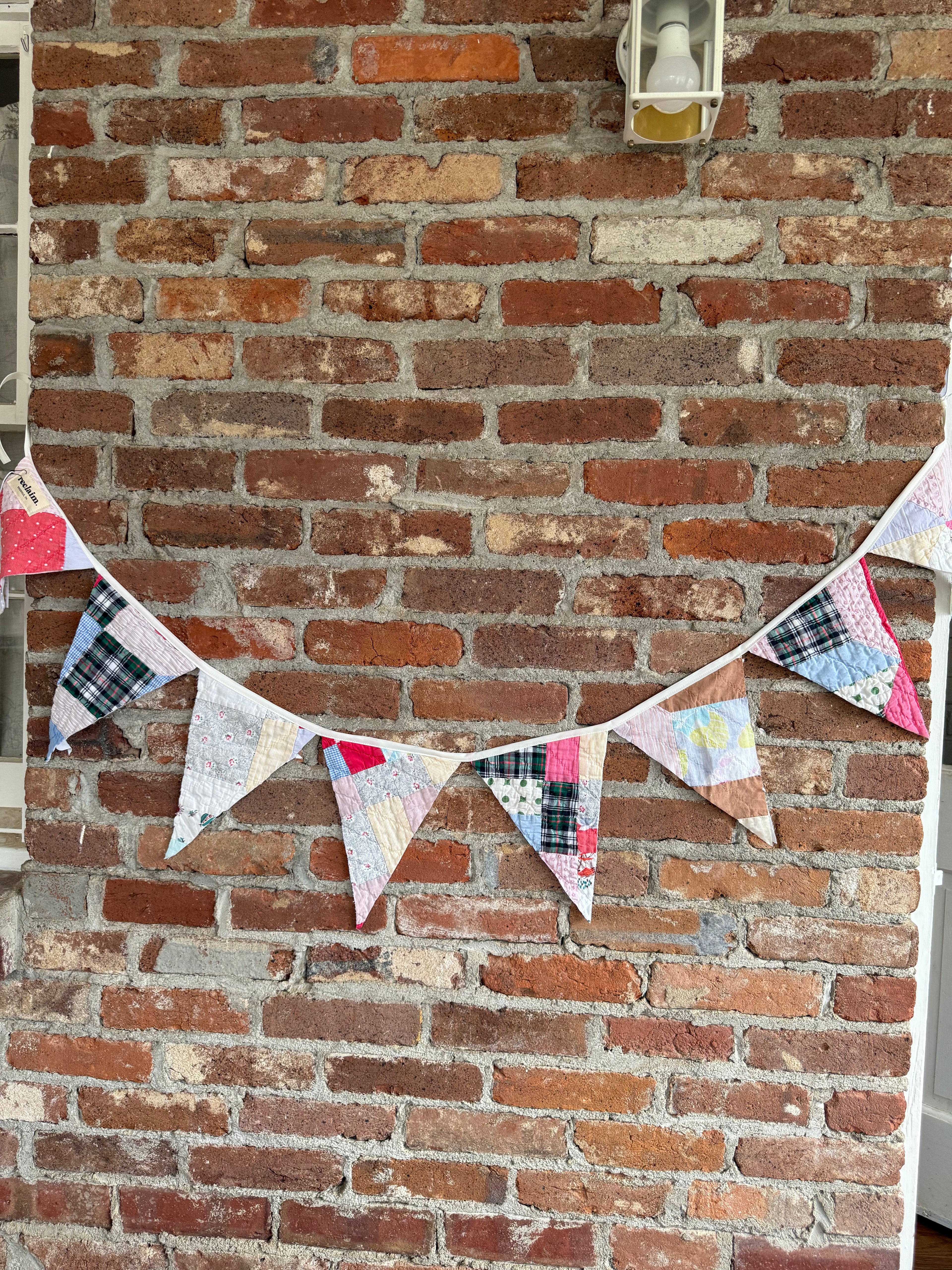 Nora Plaid Multicolor Quilted Banner