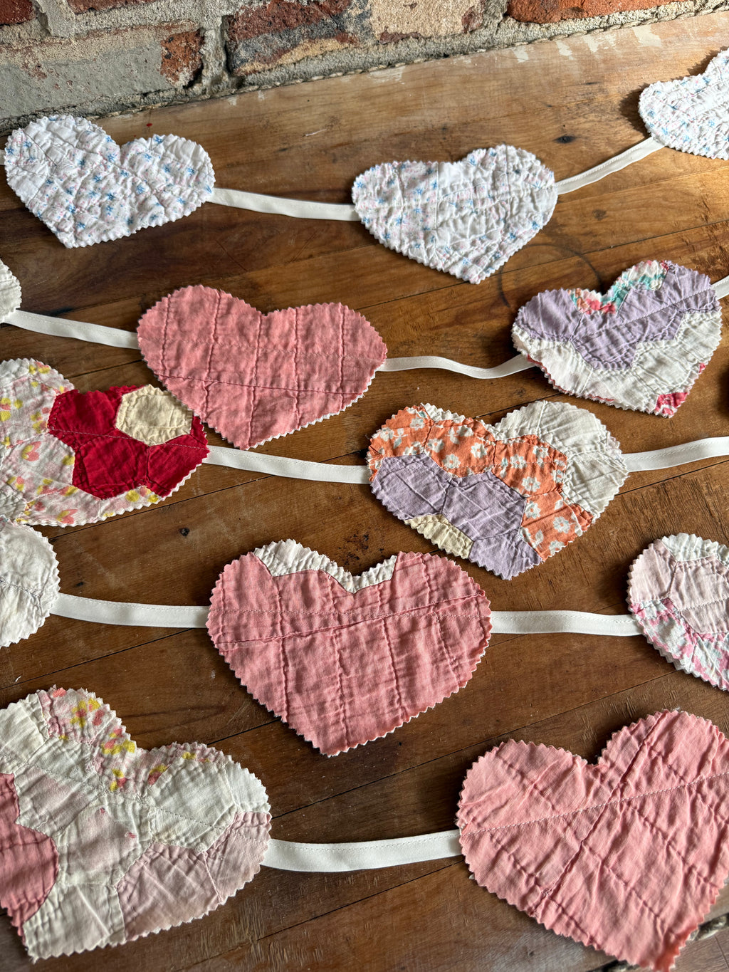 Carmen Mixed Quilted Heart Banner