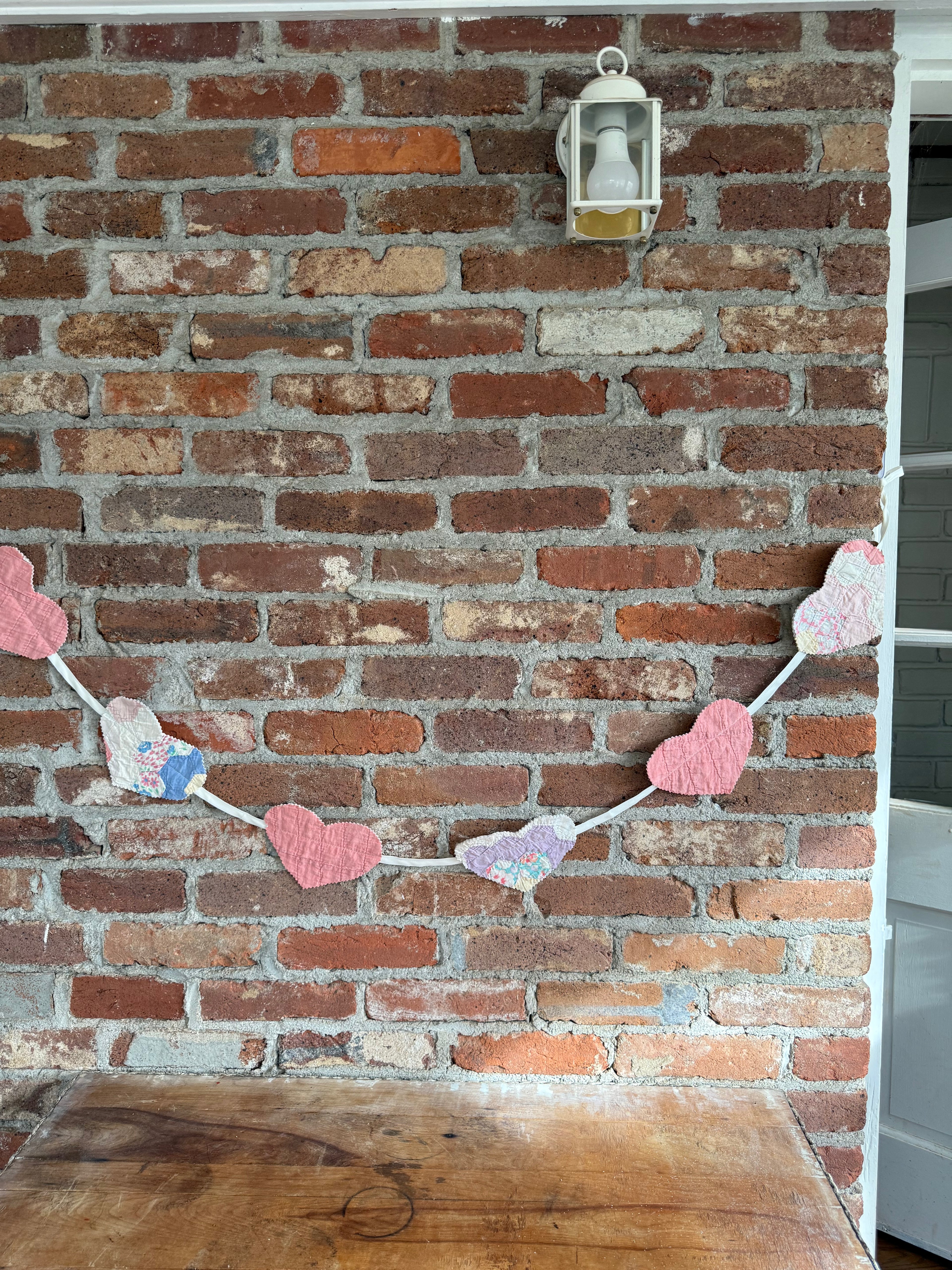 Delilah Mixed Quilted Heart Banner