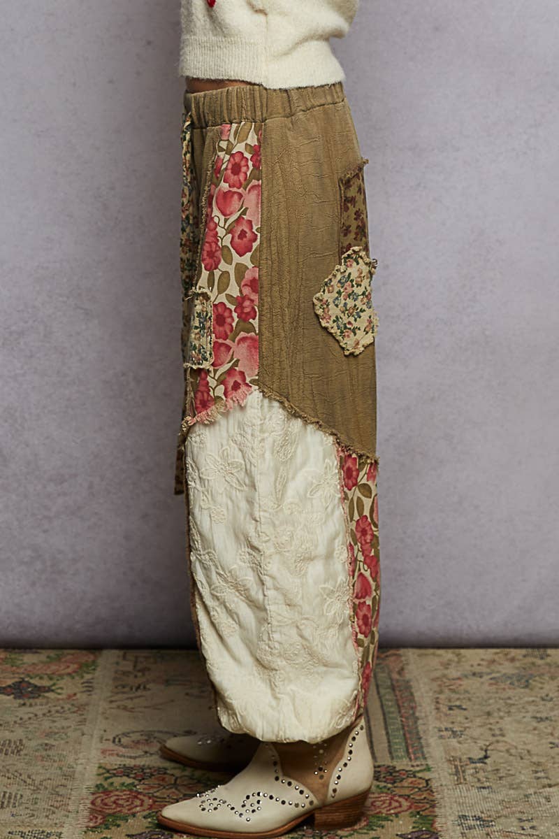 Charlotte Woven Patchwork Pants