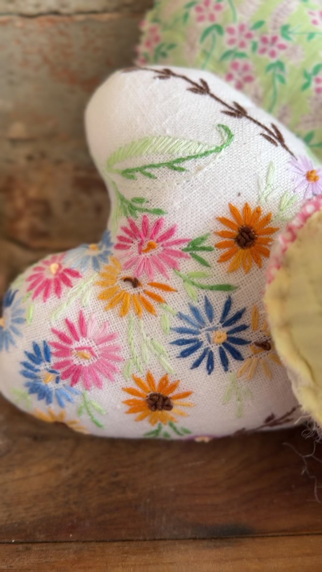 Pink and Green Love Puff